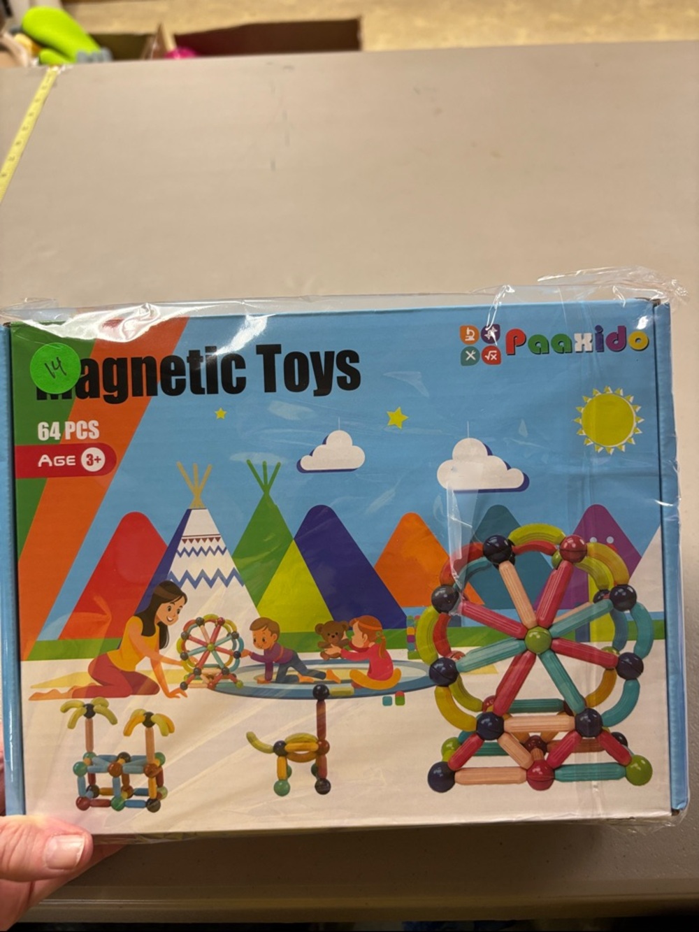 Magnetic Toys 64-Piece Kids Building Set - Multicolor